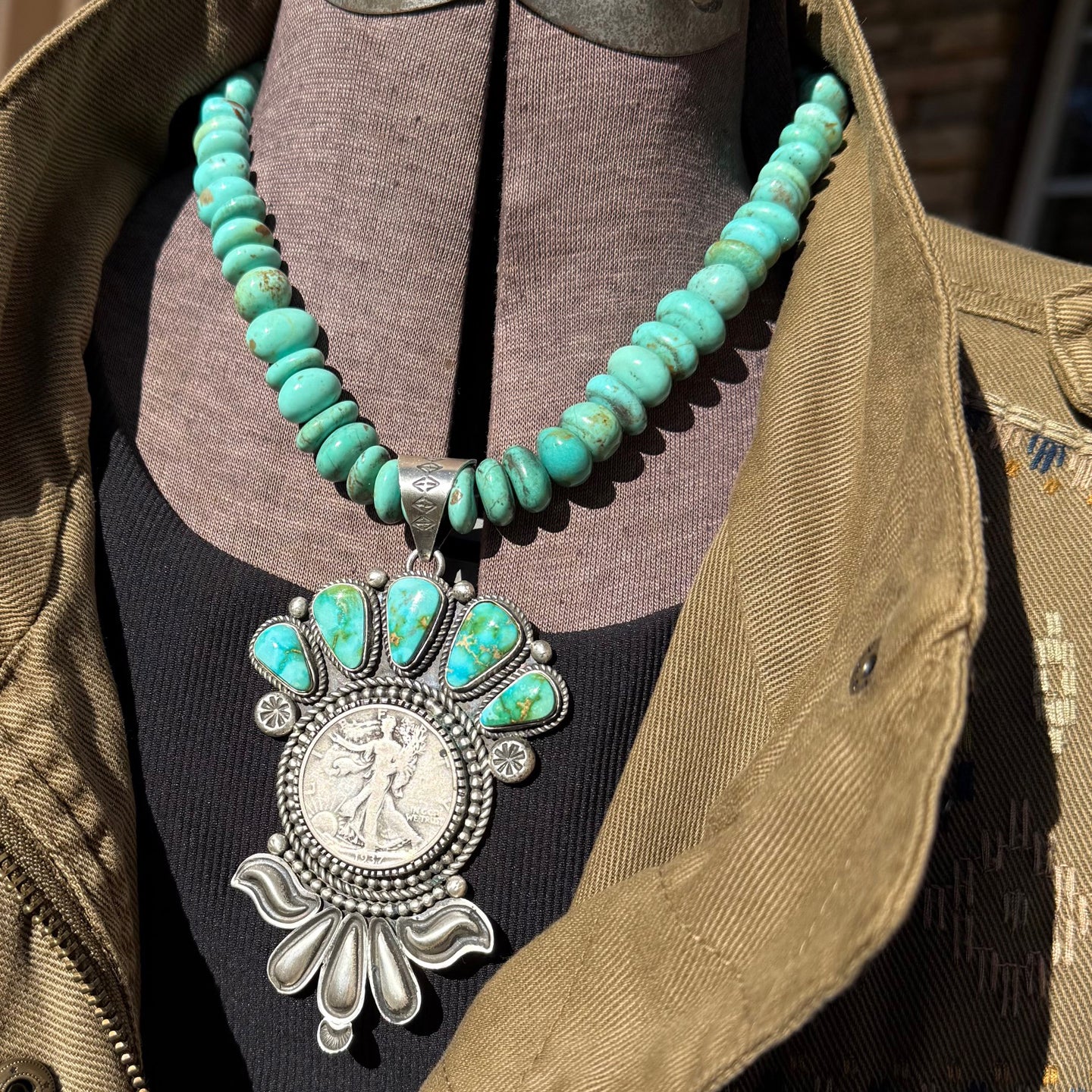 Alex Sanchez 'Walking Liberty' Half Dollar Sonoran Statement Pendant