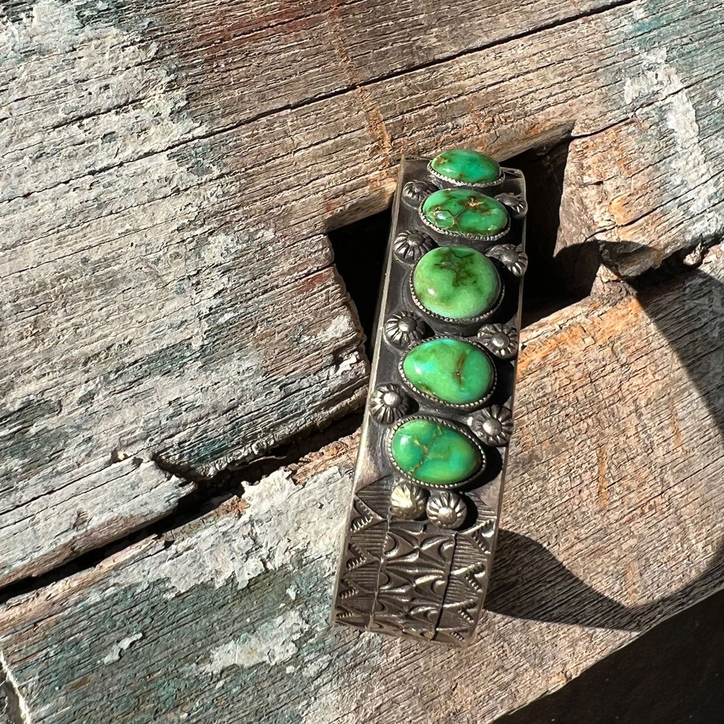 Calvin Martinez 5 Stone Green Sonoran Row Cuff