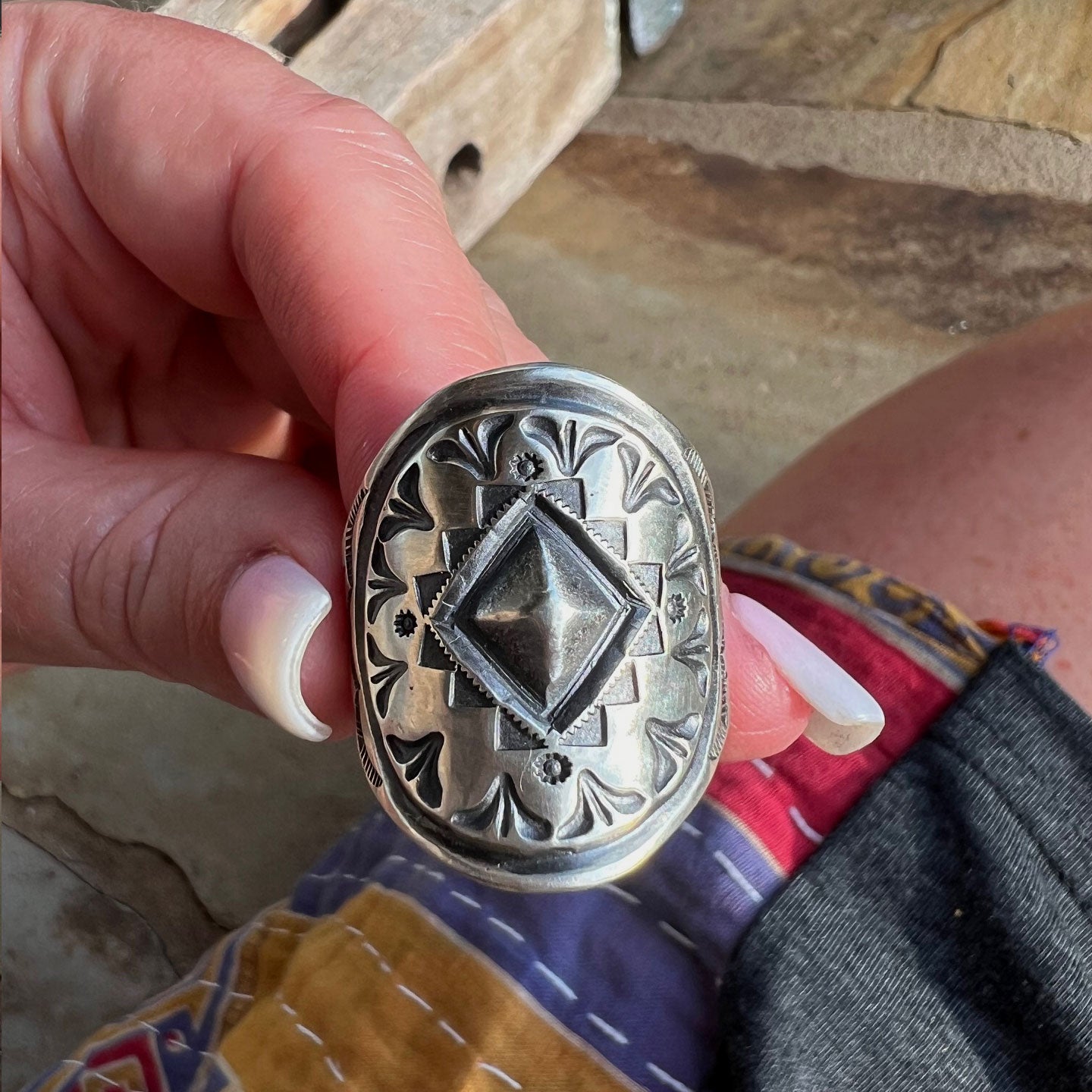 Calvin Martinez Cigar Band Style Sterling Rings