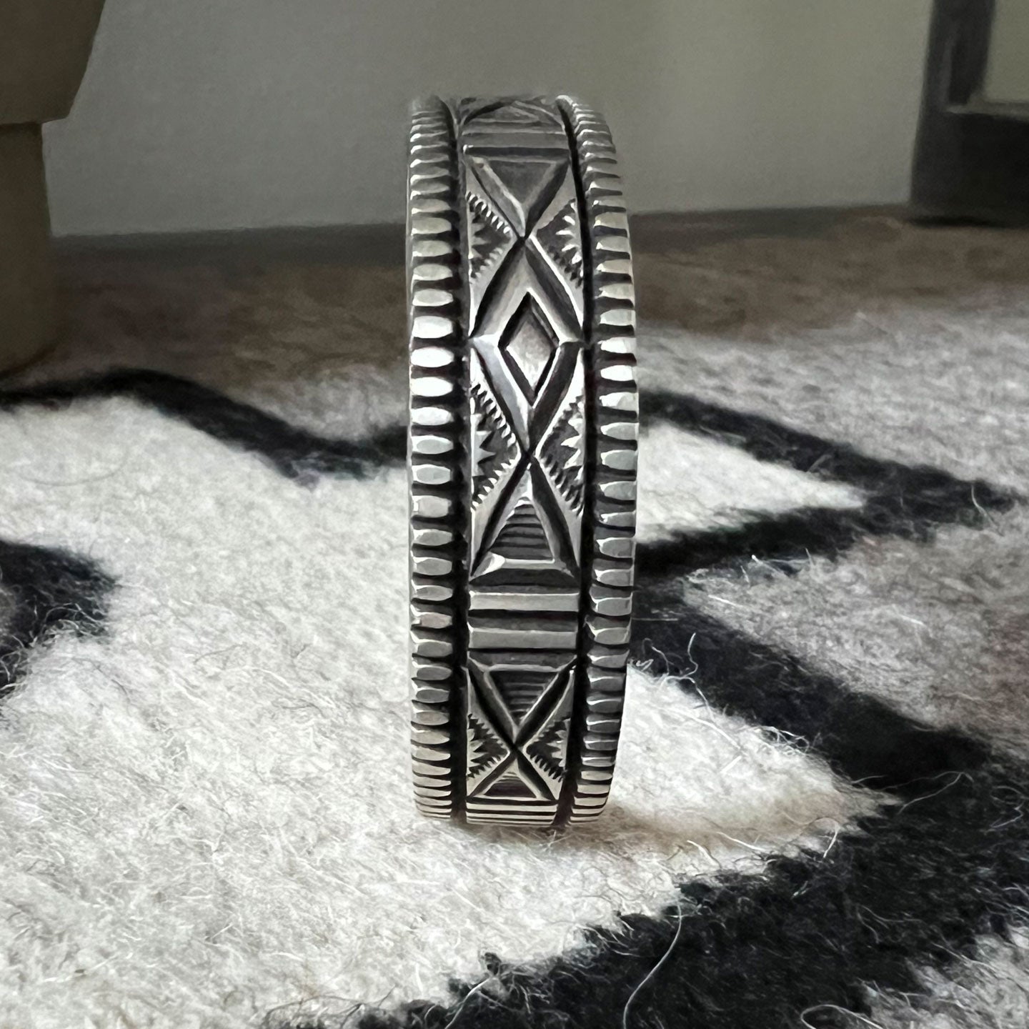 Calvin Martinez Aztec Design Stacker Cuff