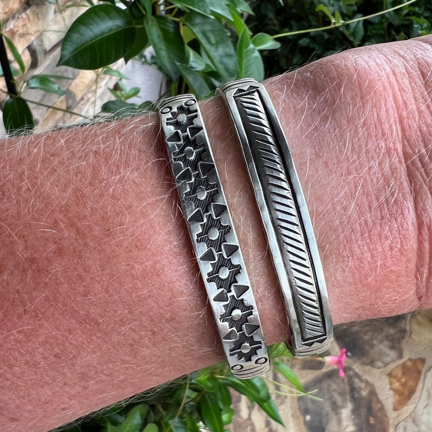 Calvin Martinez Slim Stacker Cuff - Lines Design