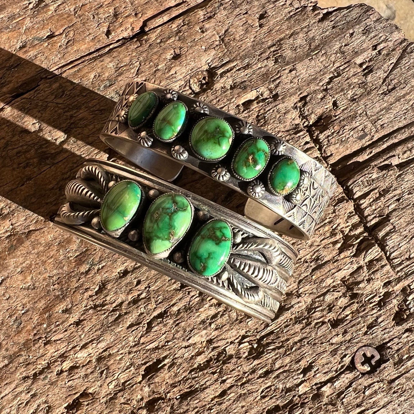 Calvin Martinez 3 Stone Green Sonoran Cuff