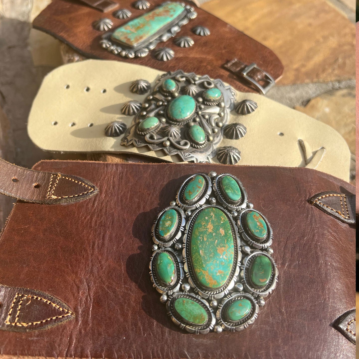 Vintage Cluster Ketoh Bowguard - Dark Cognac Leather