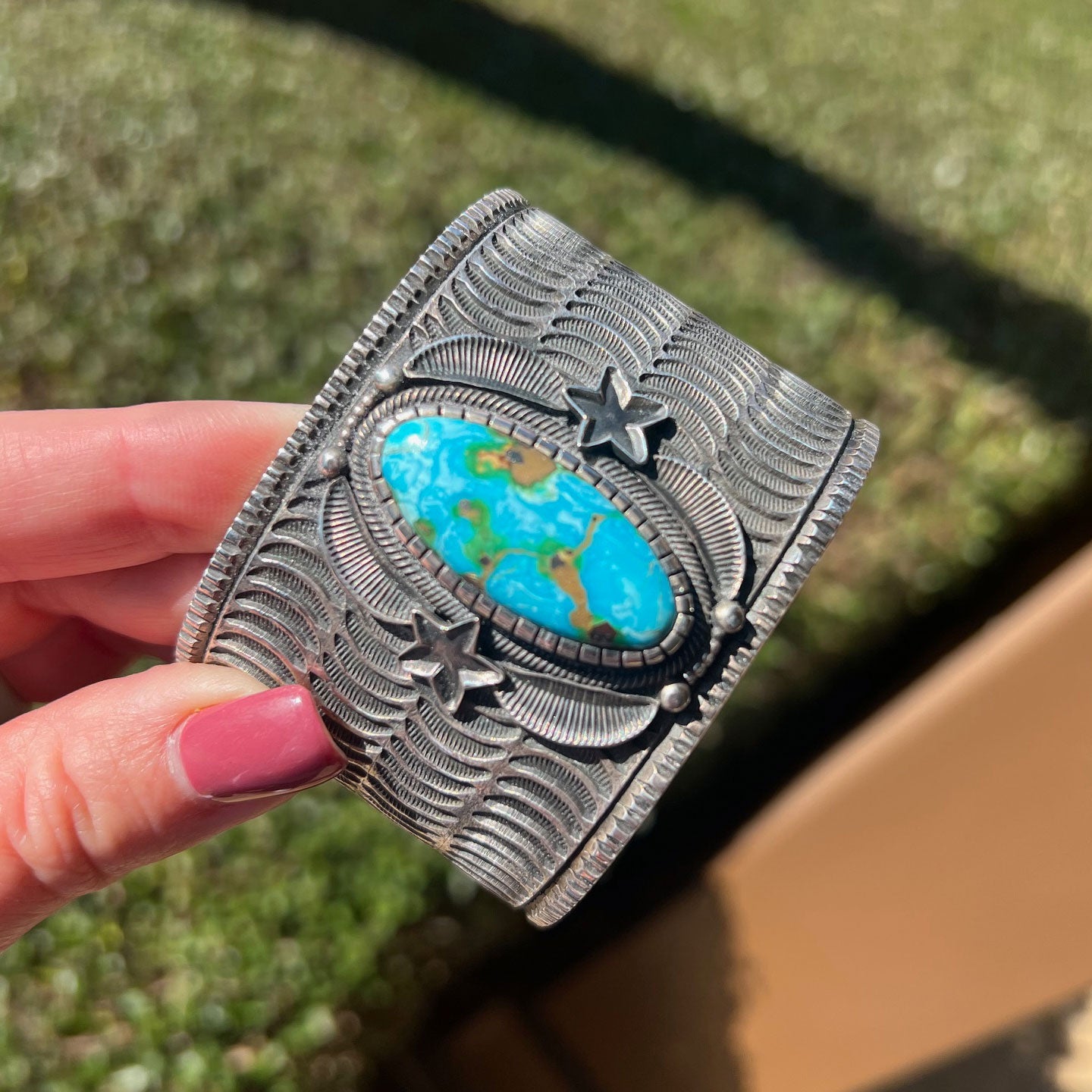 Myron Etsitty Wide Sonoran "Waves Crashing" Cuff