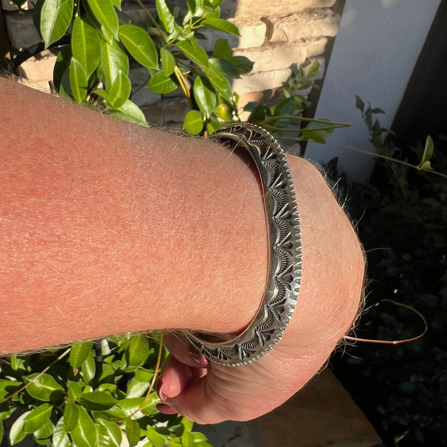 Myron Etsitty Triangle 'Carinated' Stacker Cuff