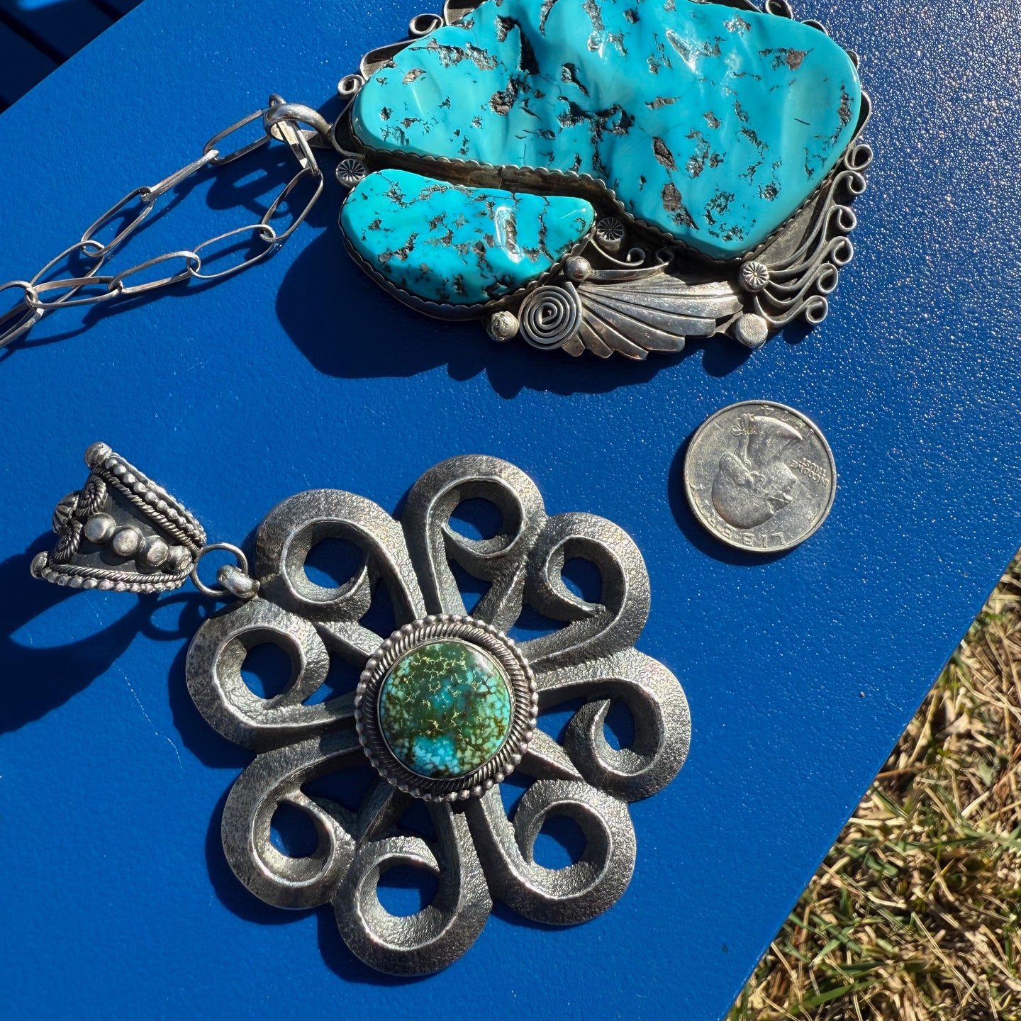 Myron Etsitty Tufa Cast 'Flower' Pendant