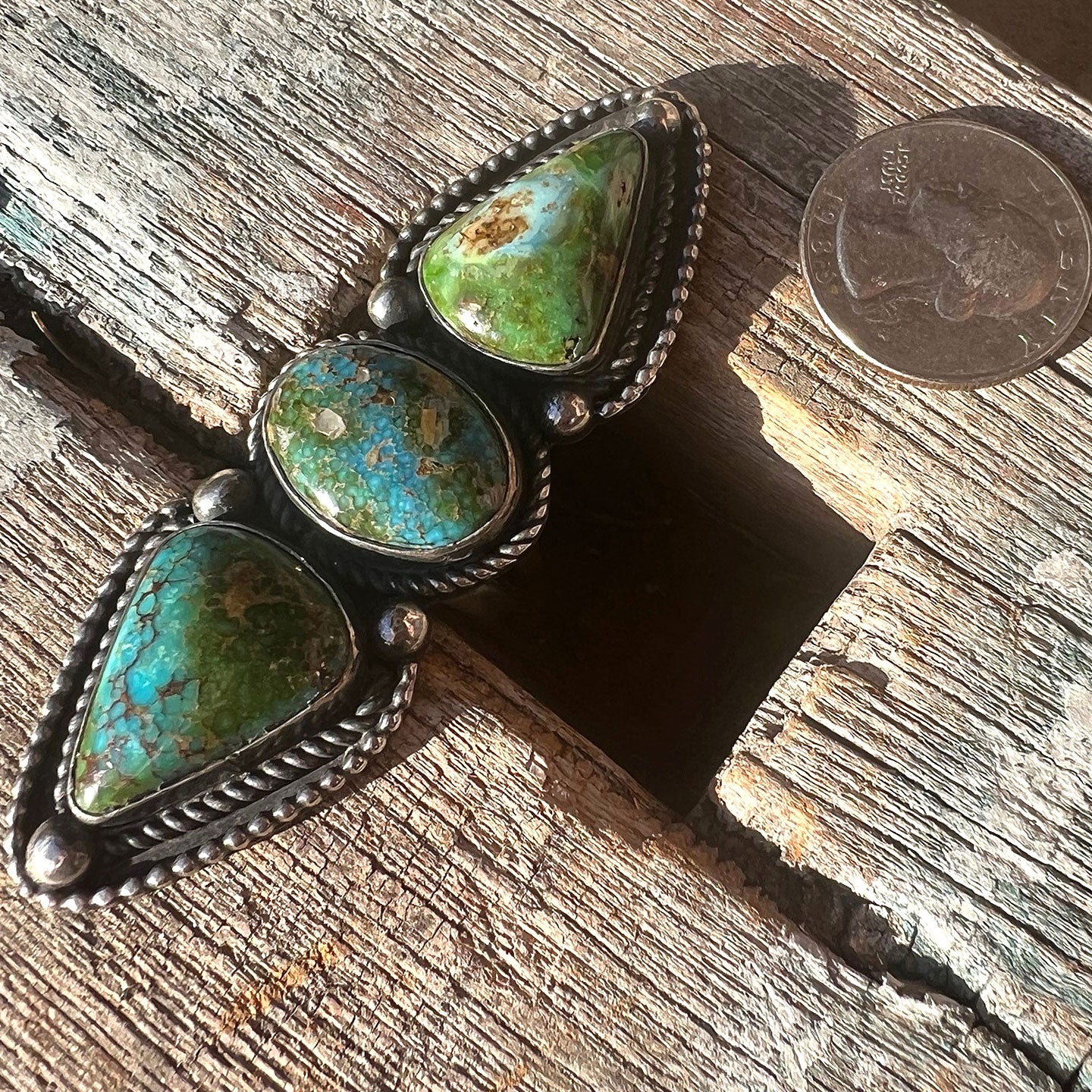 Readda Begay 3 Stone Sonoran Ring