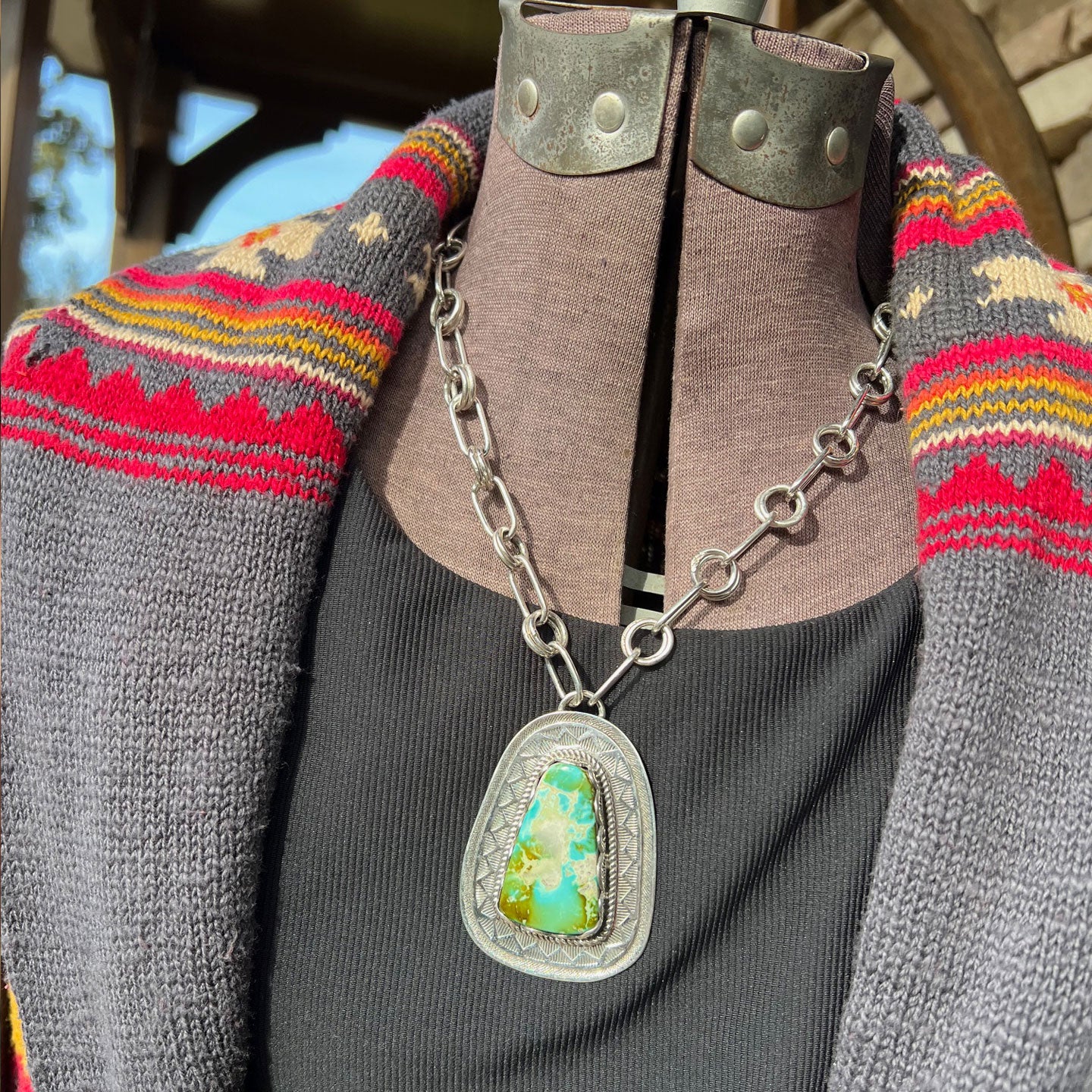 Clarissa and Vernon Hale Polychrome Pilot Mountain Chunky Choker