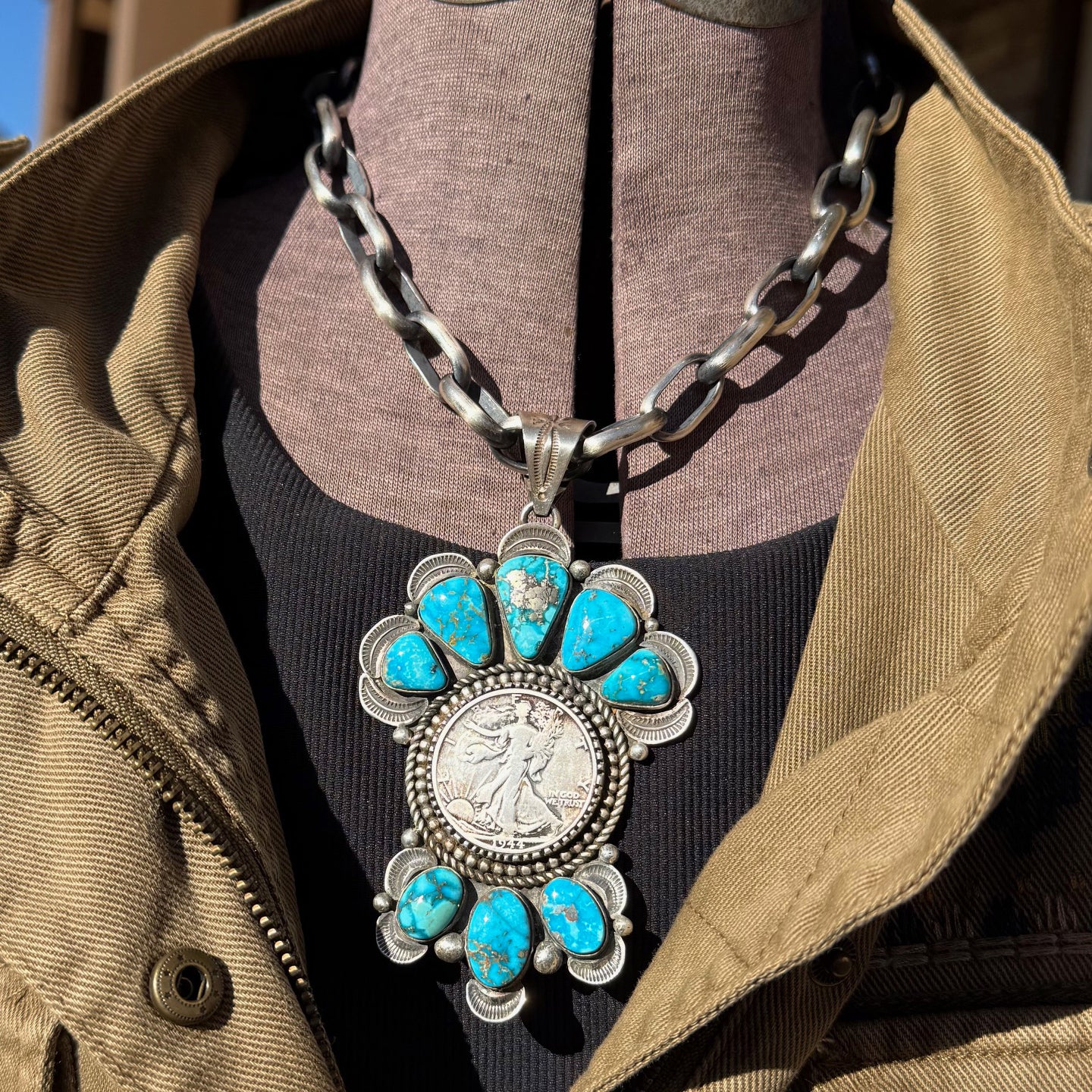 Alex Sanchez 'Walking Liberty' Half Dollar Statement Pendant