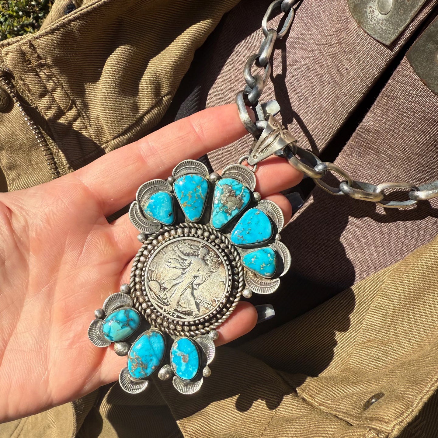 Alex Sanchez 'Walking Liberty' Half Dollar Statement Pendant