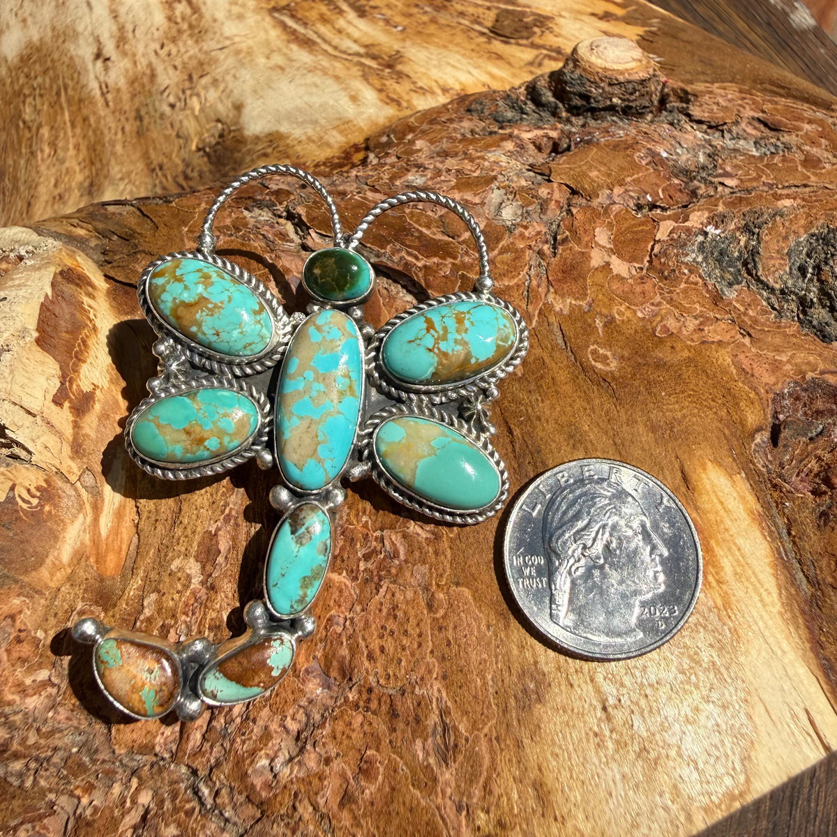 Clarissa Hale Royston Turquoise Dragon Pin/Pendant