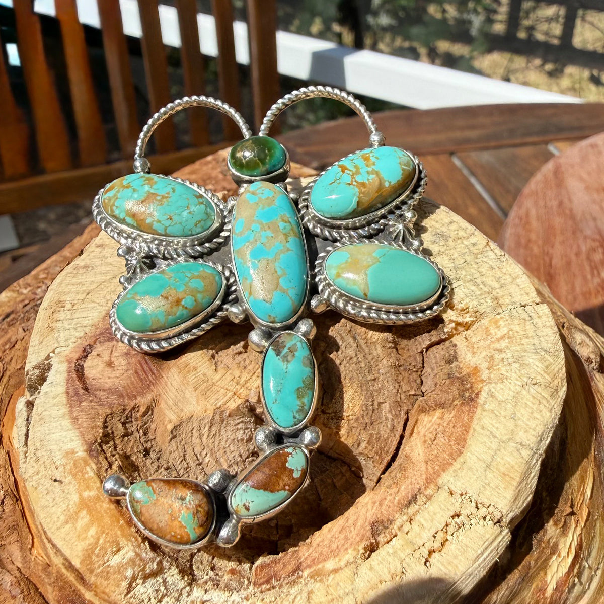 Clarissa Hale Royston Turquoise Dragon Pin/Pendant