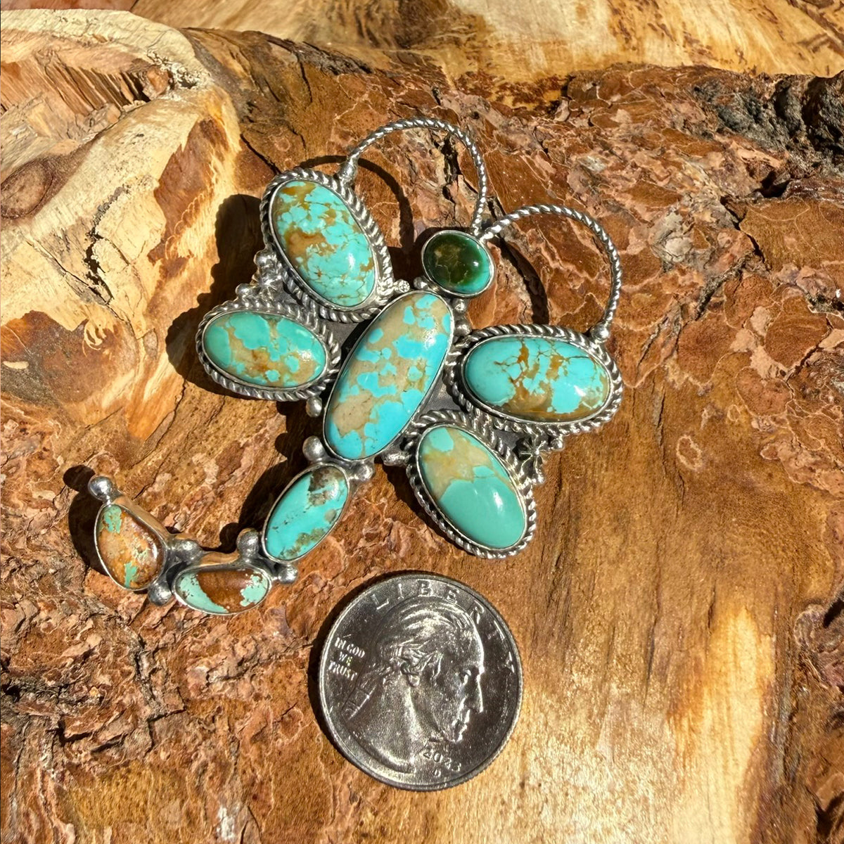 Clarissa Hale Royston Turquoise Dragon Pin/Pendant