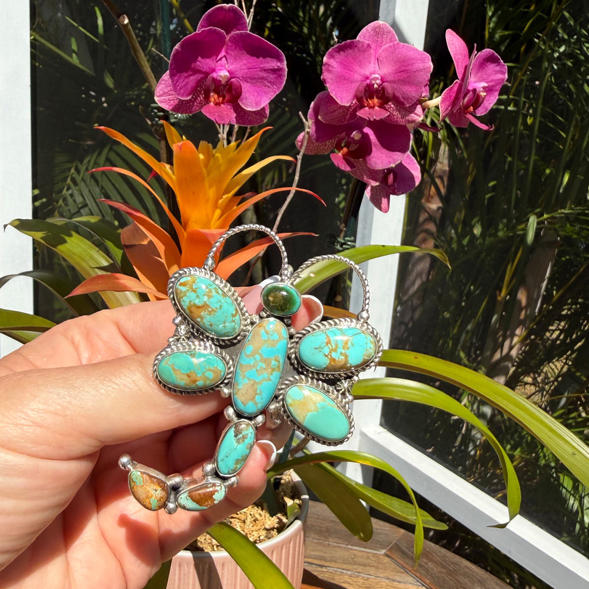Clarissa Hale Royston Turquoise Dragon Pin/Pendant