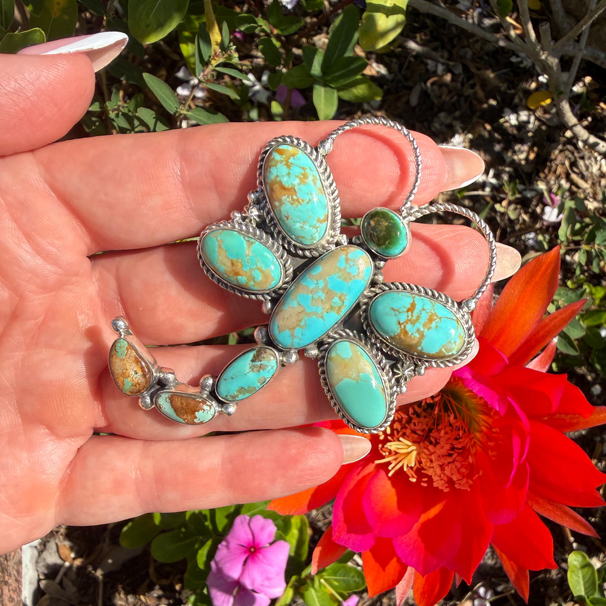 Clarissa Hale Royston Turquoise Dragon Pin/Pendant