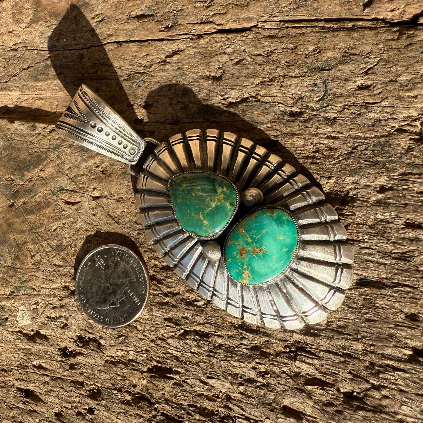Calvin Martinez Sonoran Sunburst Oval Pendant