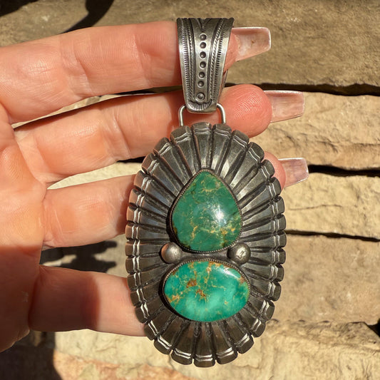 Calvin Martinez Sonoran Sunburst Oval Pendant