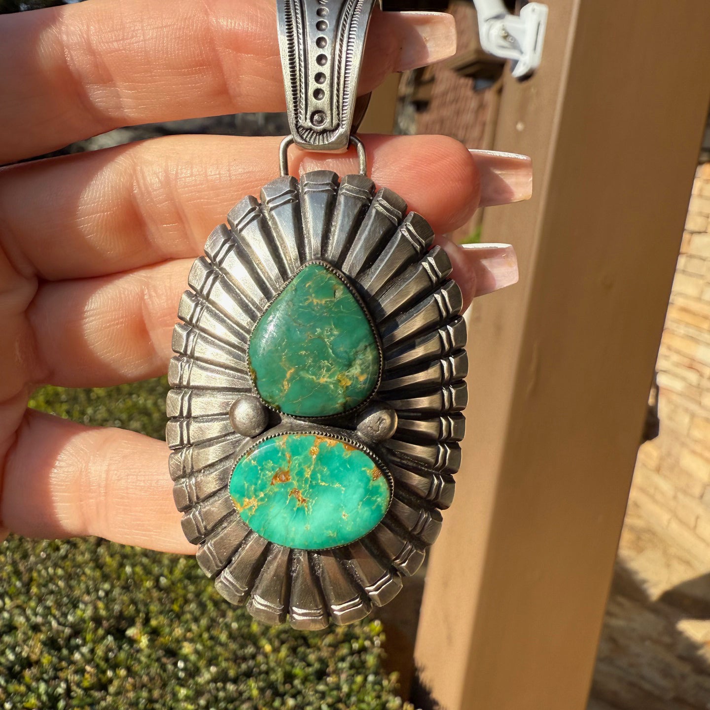 Calvin Martinez Sonoran Sunburst Oval Pendant