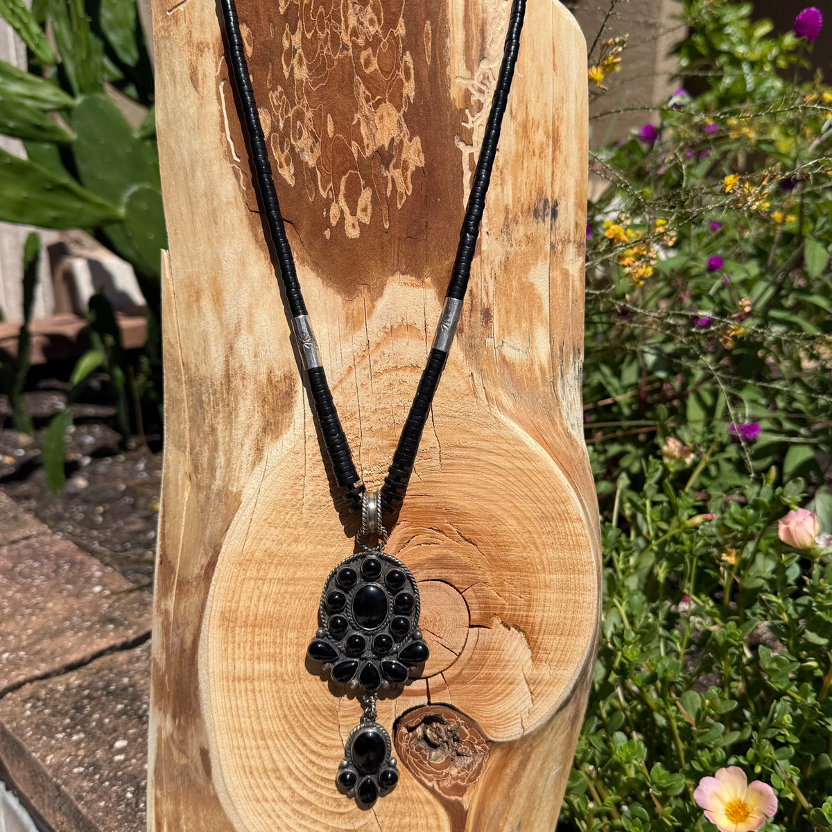Devin Brown 'Double Dangle' Black Onyx Cluster Pendant