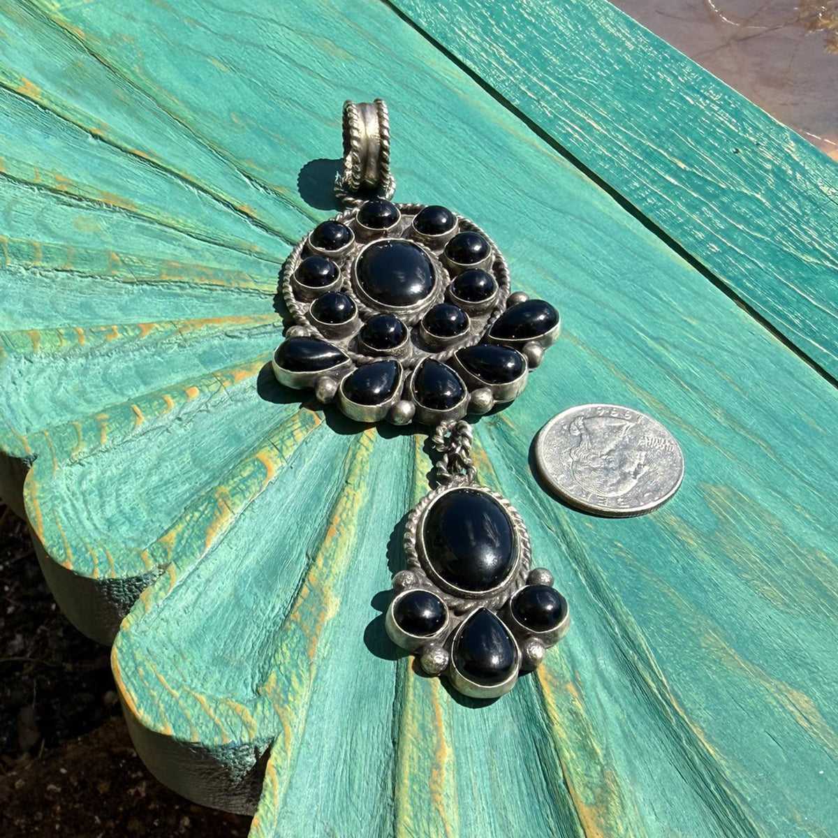 Devin Brown 'Double Dangle' Black Onyx Cluster Pendant