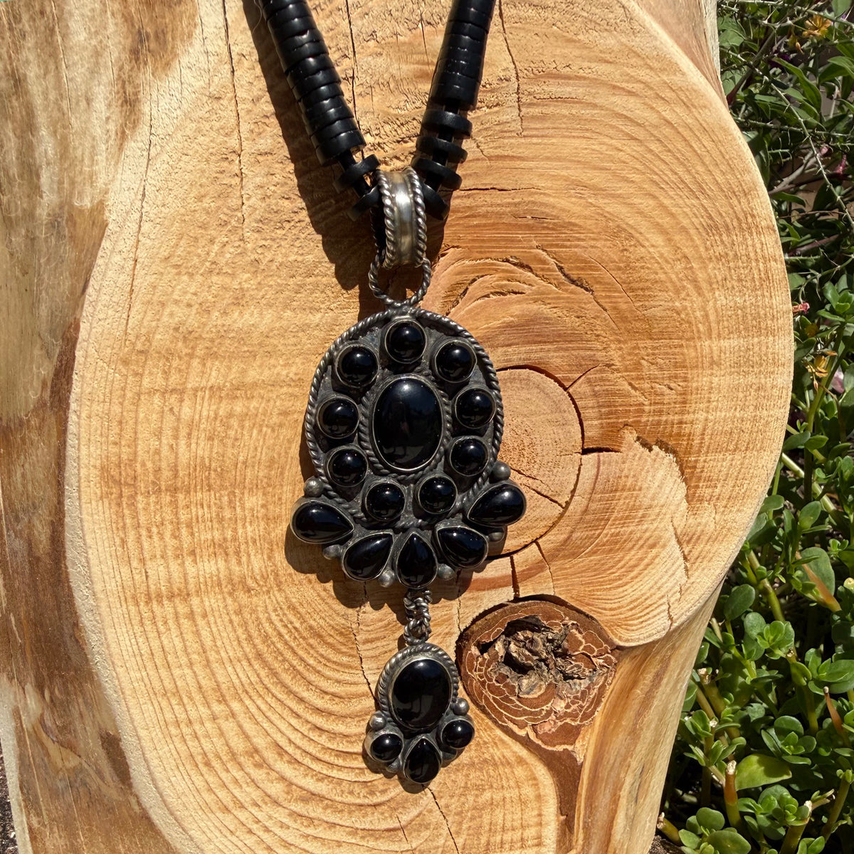 Devin Brown 'Double Dangle' Black Onyx Cluster Pendant
