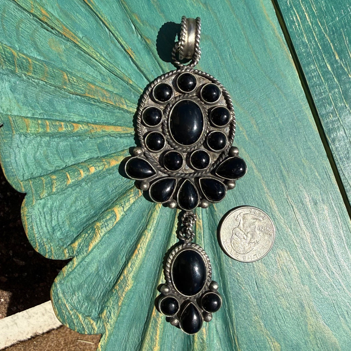 Devin Brown 'Double Dangle' Black Onyx Cluster Pendant