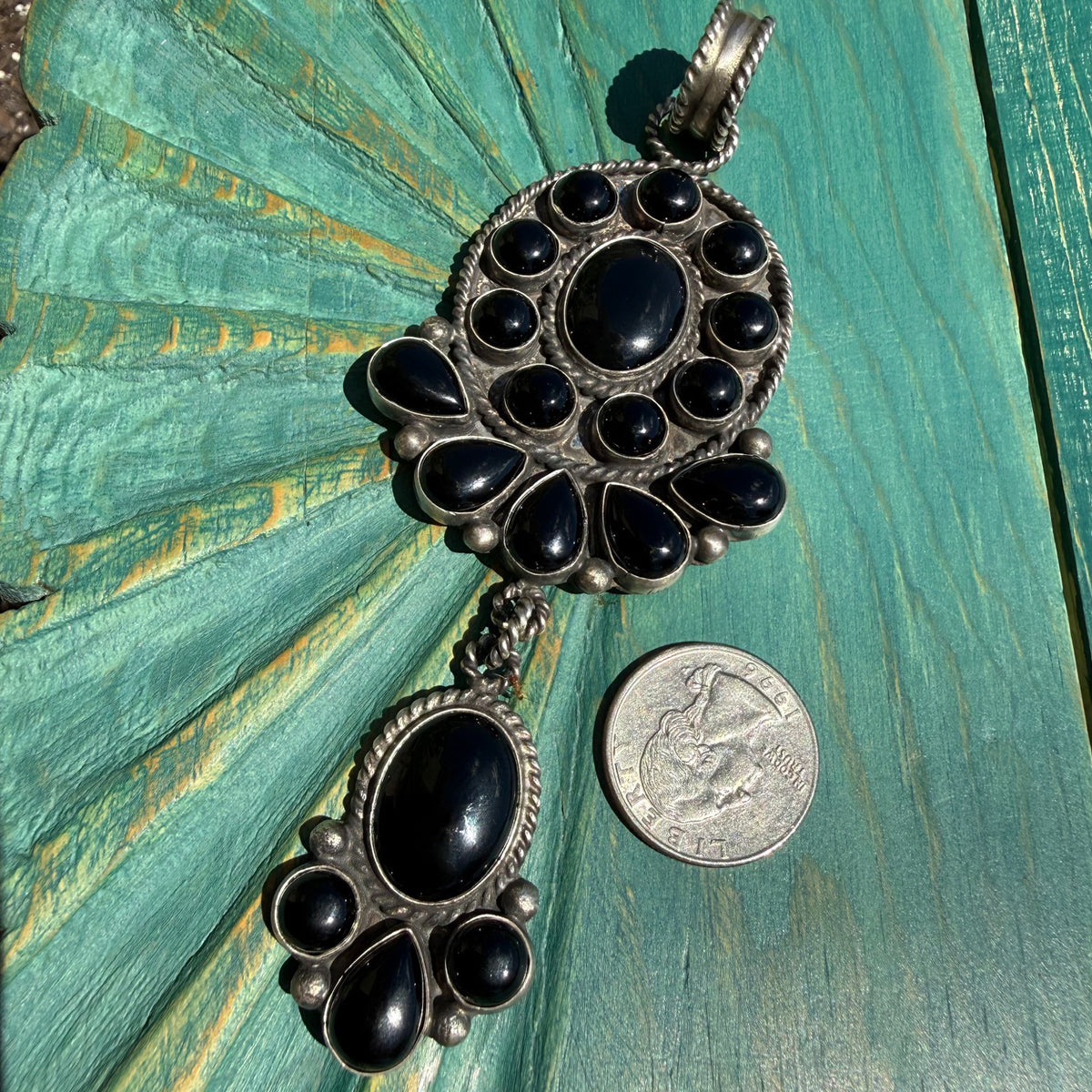 Devin Brown 'Double Dangle' Black Onyx Cluster Pendant