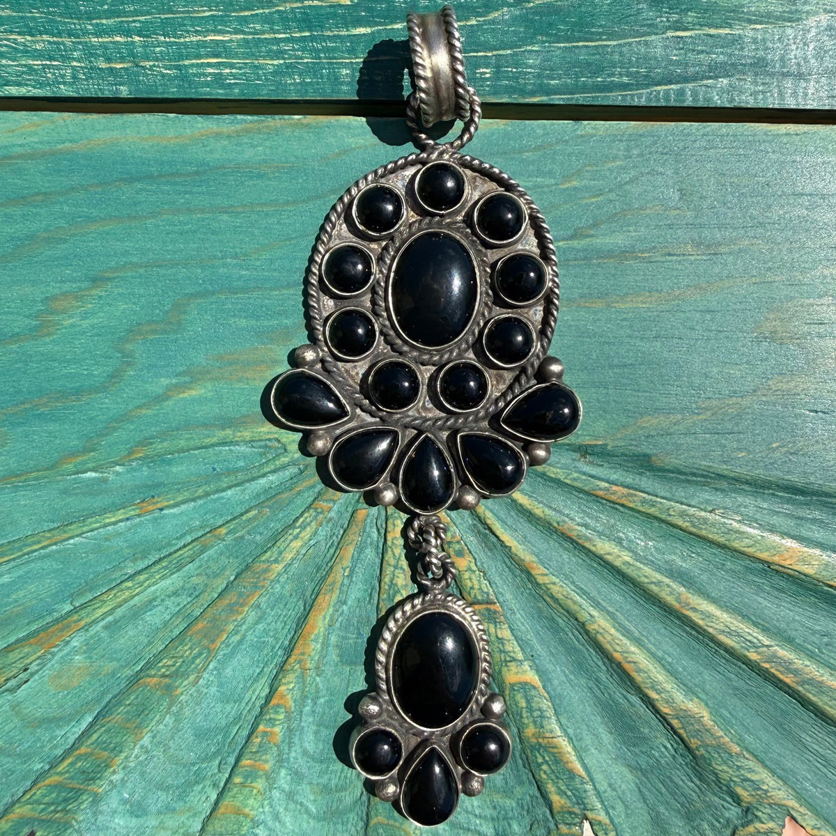 Devin Brown 'Double Dangle' Black Onyx Cluster Pendant
