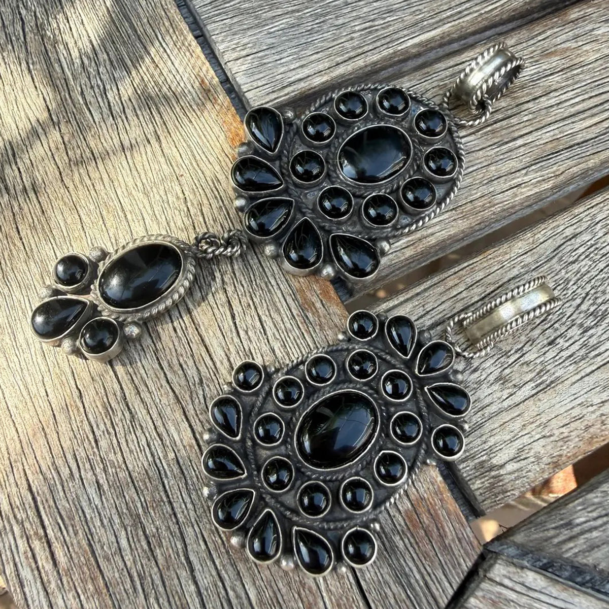Devin Brown 'Double Dangle' Black Onyx Cluster Pendant