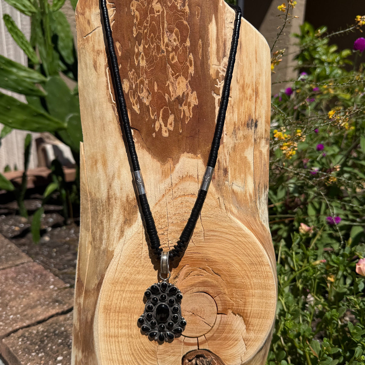 Devin Brown Black Onyx Cluster Pendant