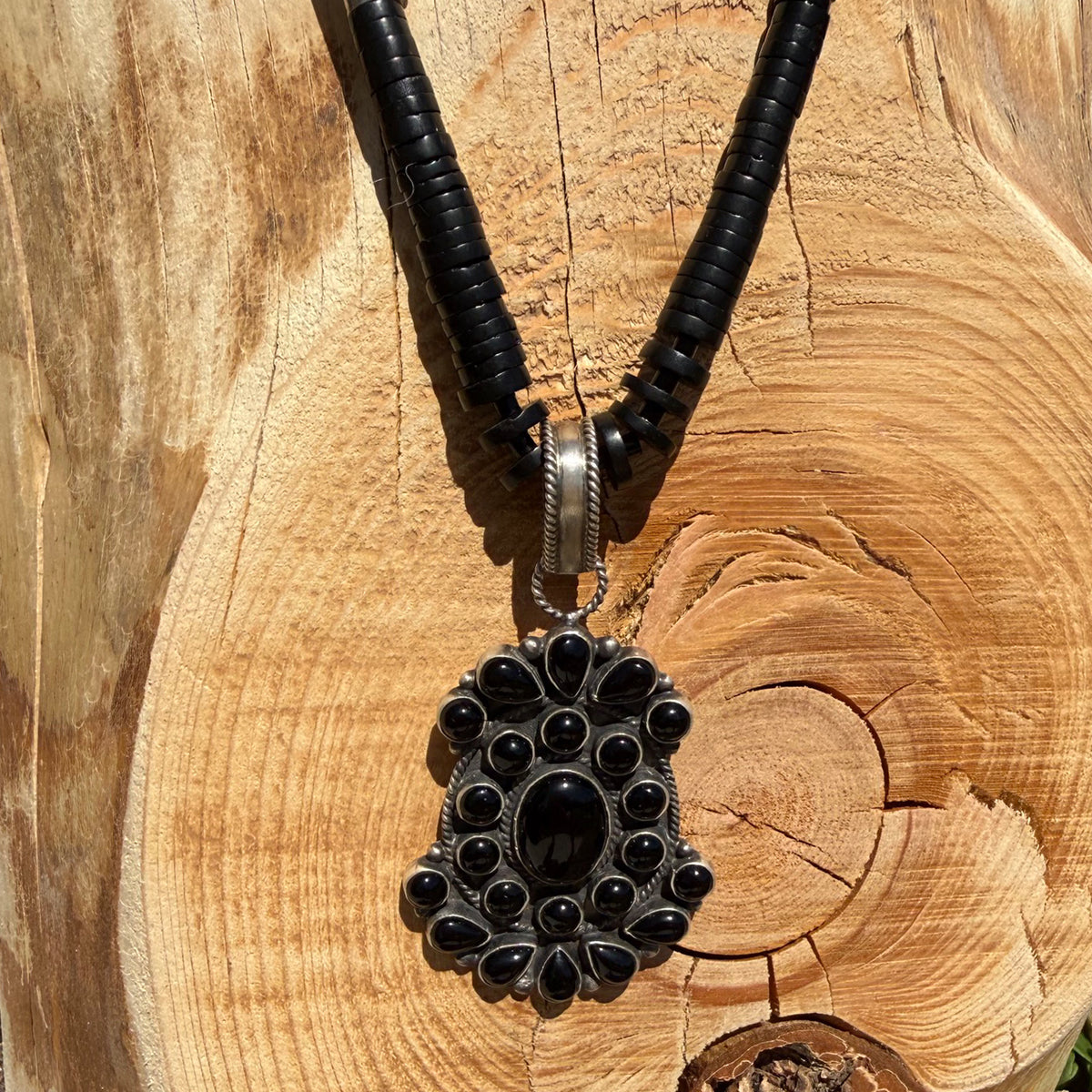 Devin Brown Black Onyx Cluster Pendant