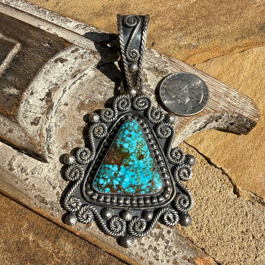 Dexter Martinez Kingman Turquoise Statement Pendant