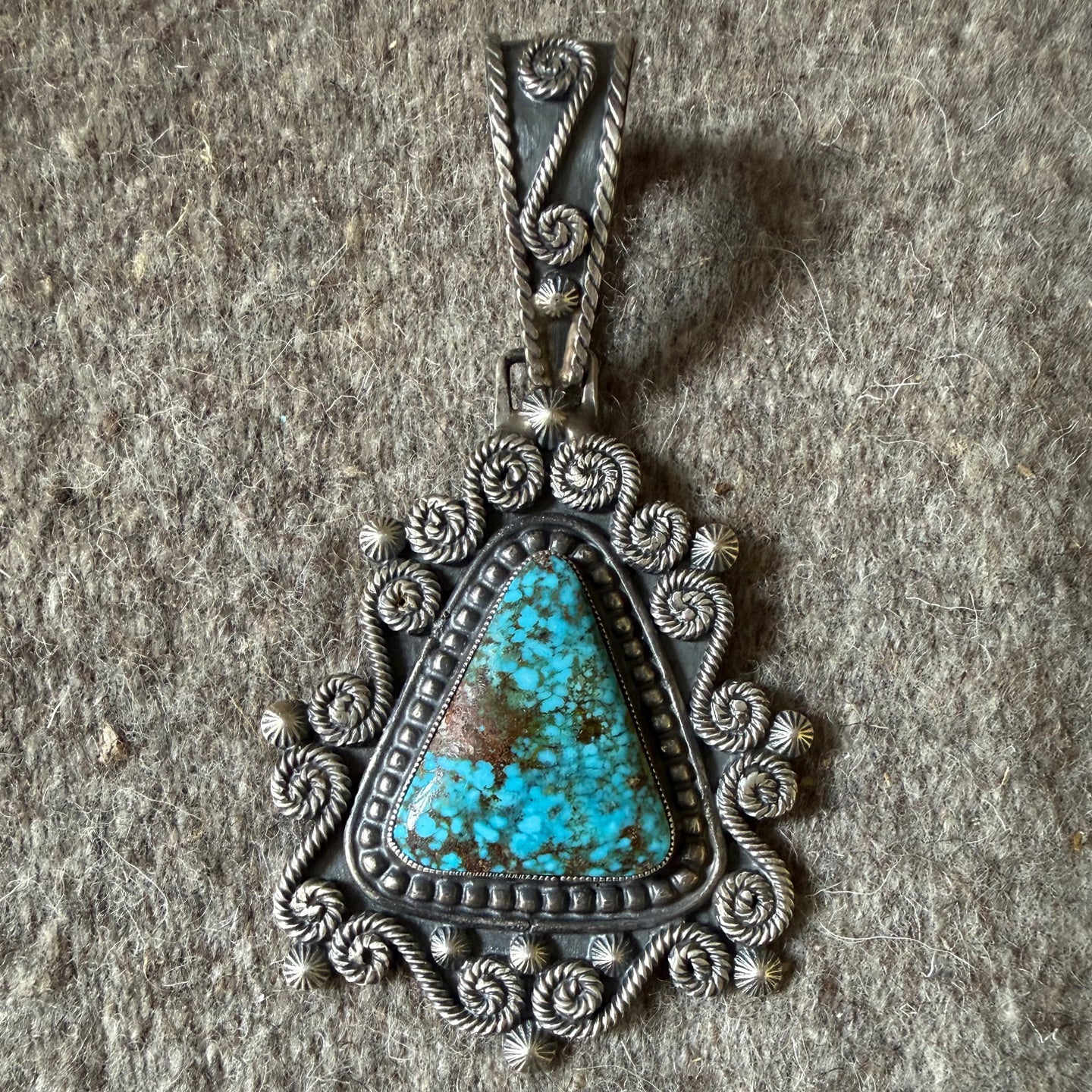 Dexter Martinez Kingman Turquoise Statement Pendant