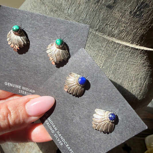 Sterling Leaf Post Earrings by Loyolita Othole-Tsattie