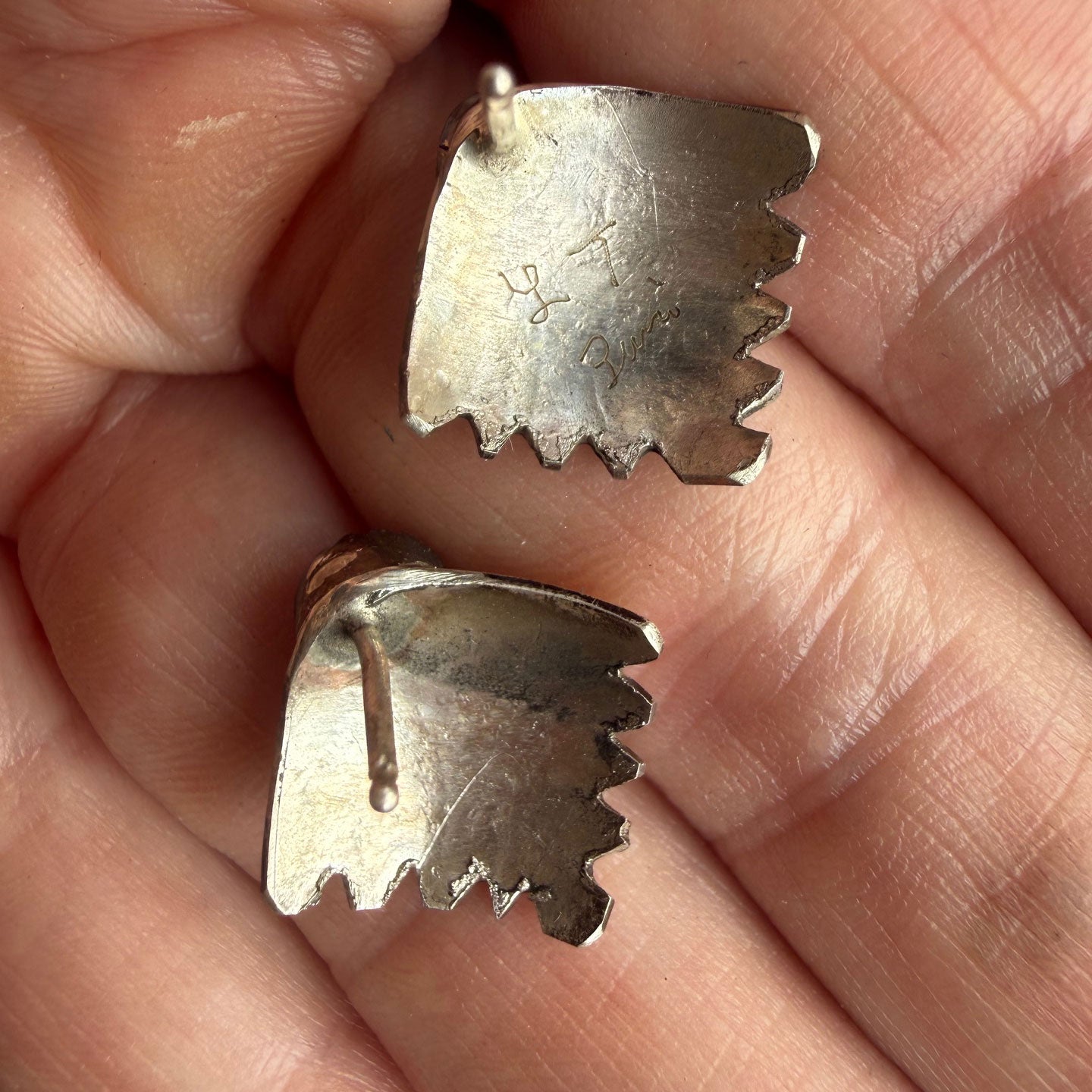 Sterling Leaf Post Earrings by Loyolita Othole-Tsattie