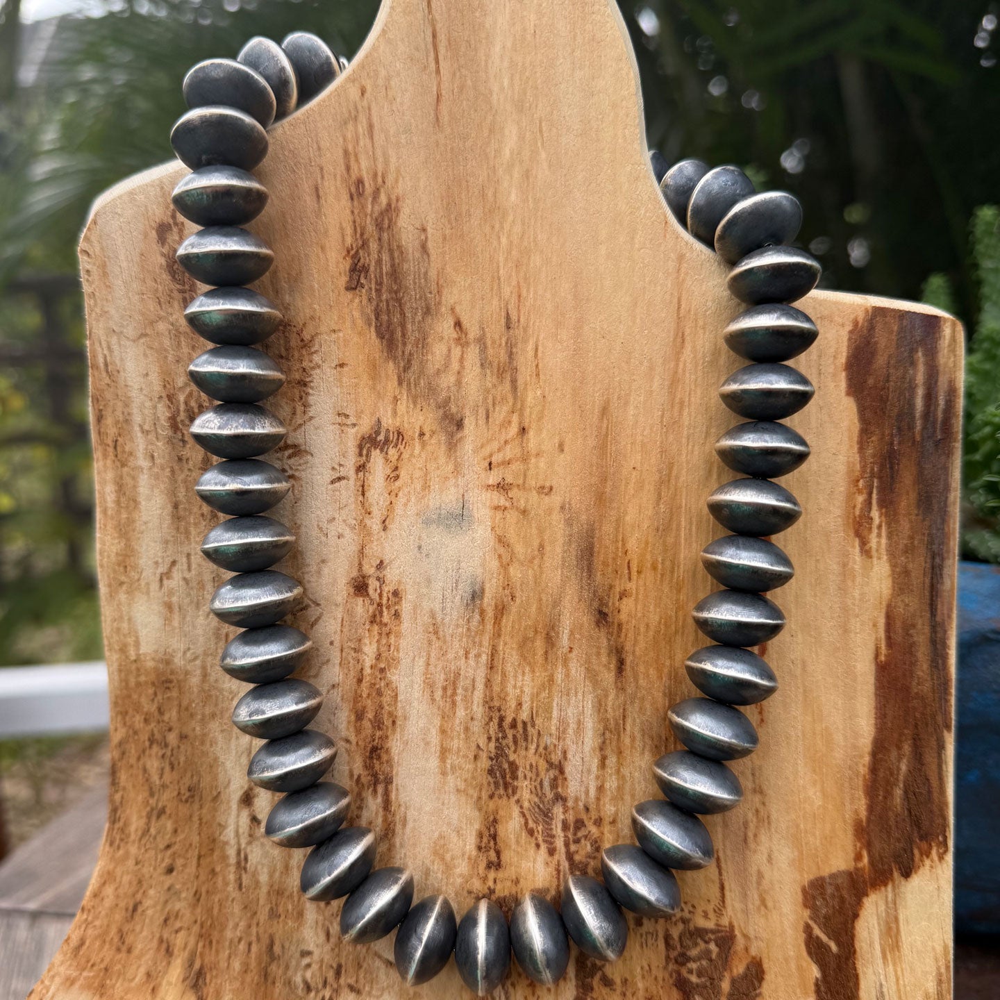 Stanford Yazzie Handmade Beads - 19" long 16mm
