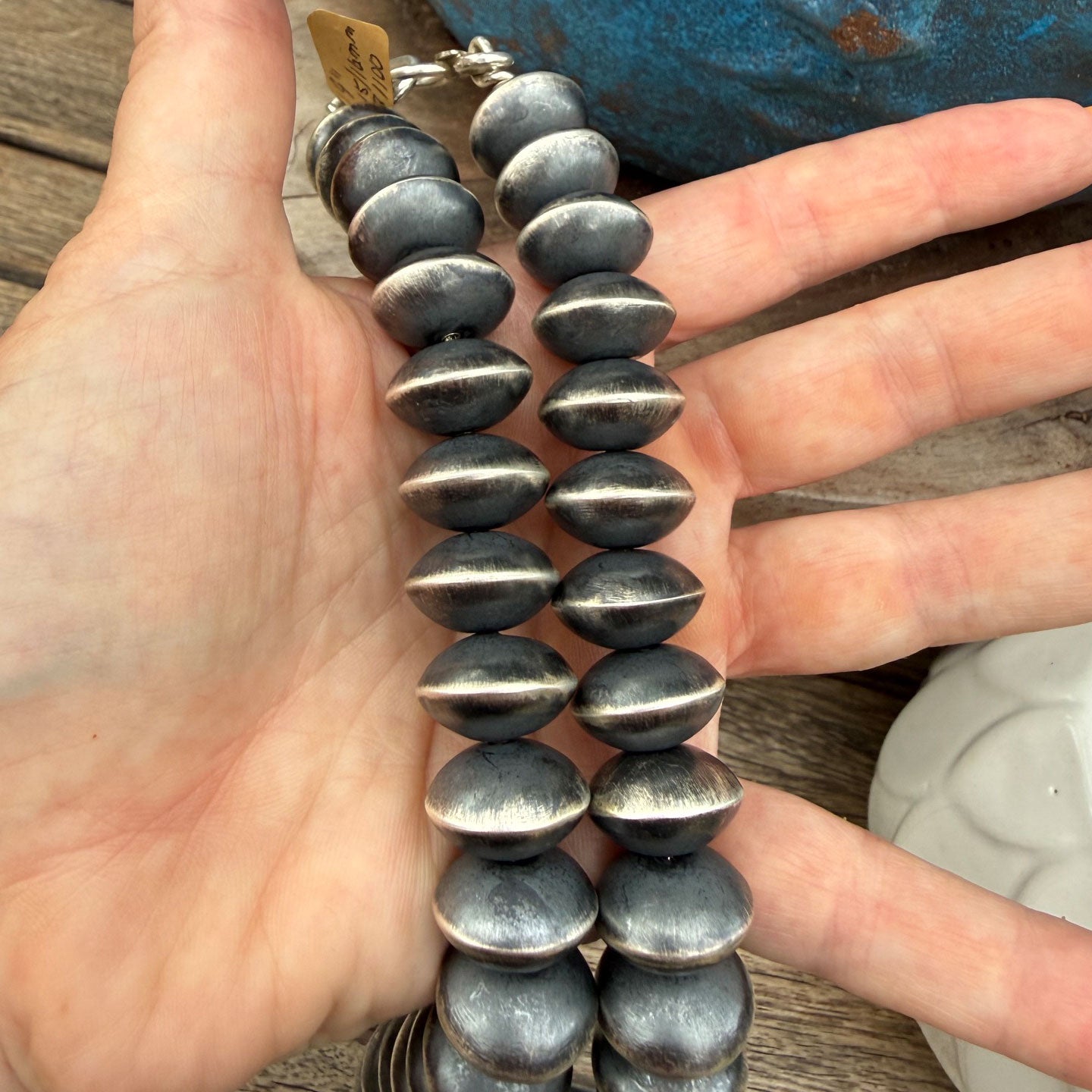 Stanford Yazzie Handmade Beads - 19" long 16mm