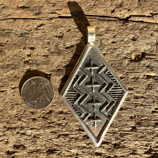 Stanford Yazzie 'Diamond' Four Directions Style 2 Tufacast Pendant