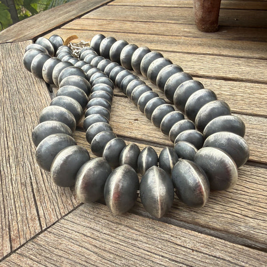 Stanford Yazzie Handmade Beads - 19" long 16mm