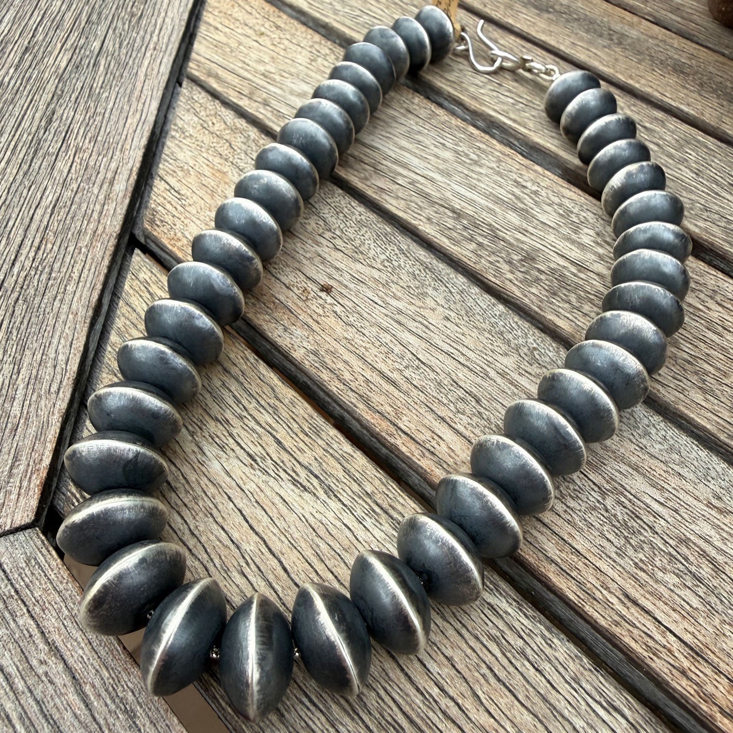 Stanford Yazzie Handmade Beads - 19" long 16mm