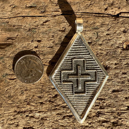 Stanford Yazzie 'Diamond' Four Directions Tufacast Pendant