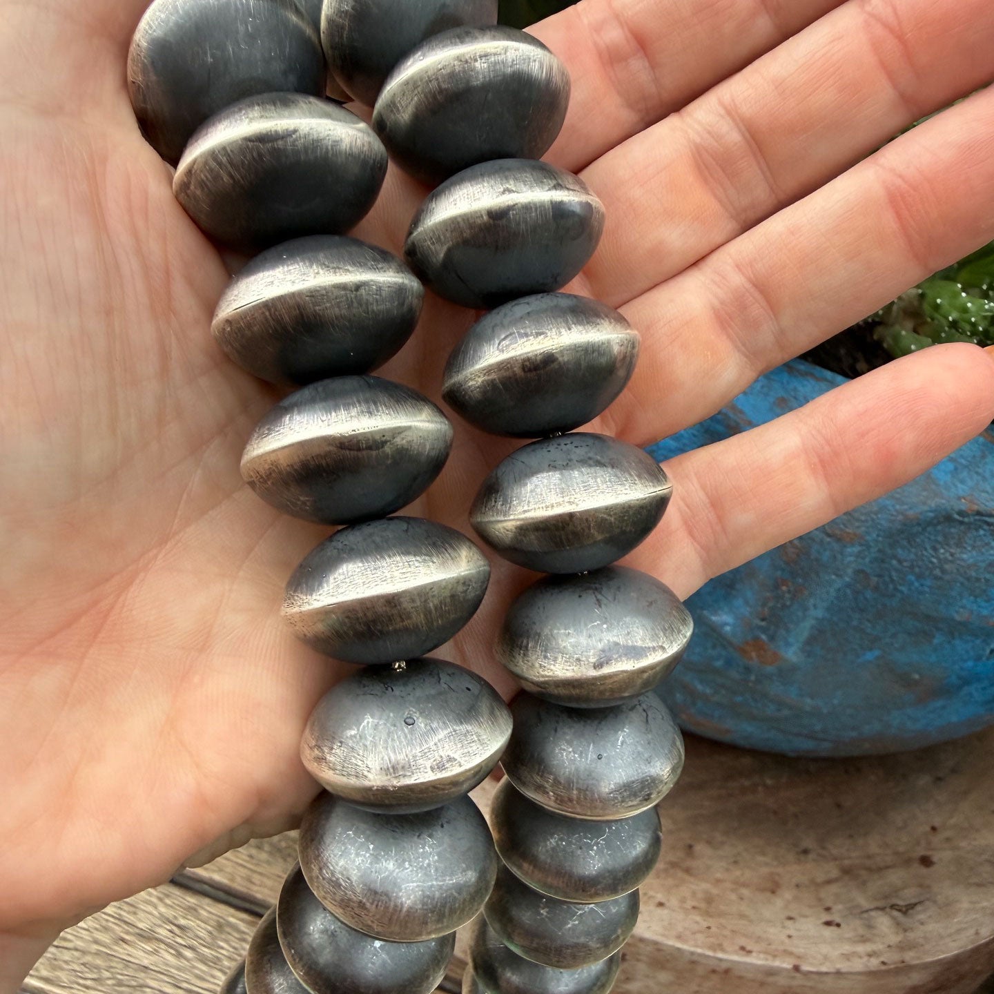 Stanford Yazzie Large Handmade Beads - 23.5" with 6" extender