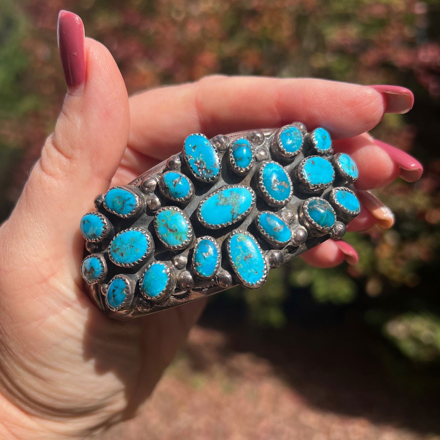 Vintage Cluster Cuff, Signed – Bringing West East