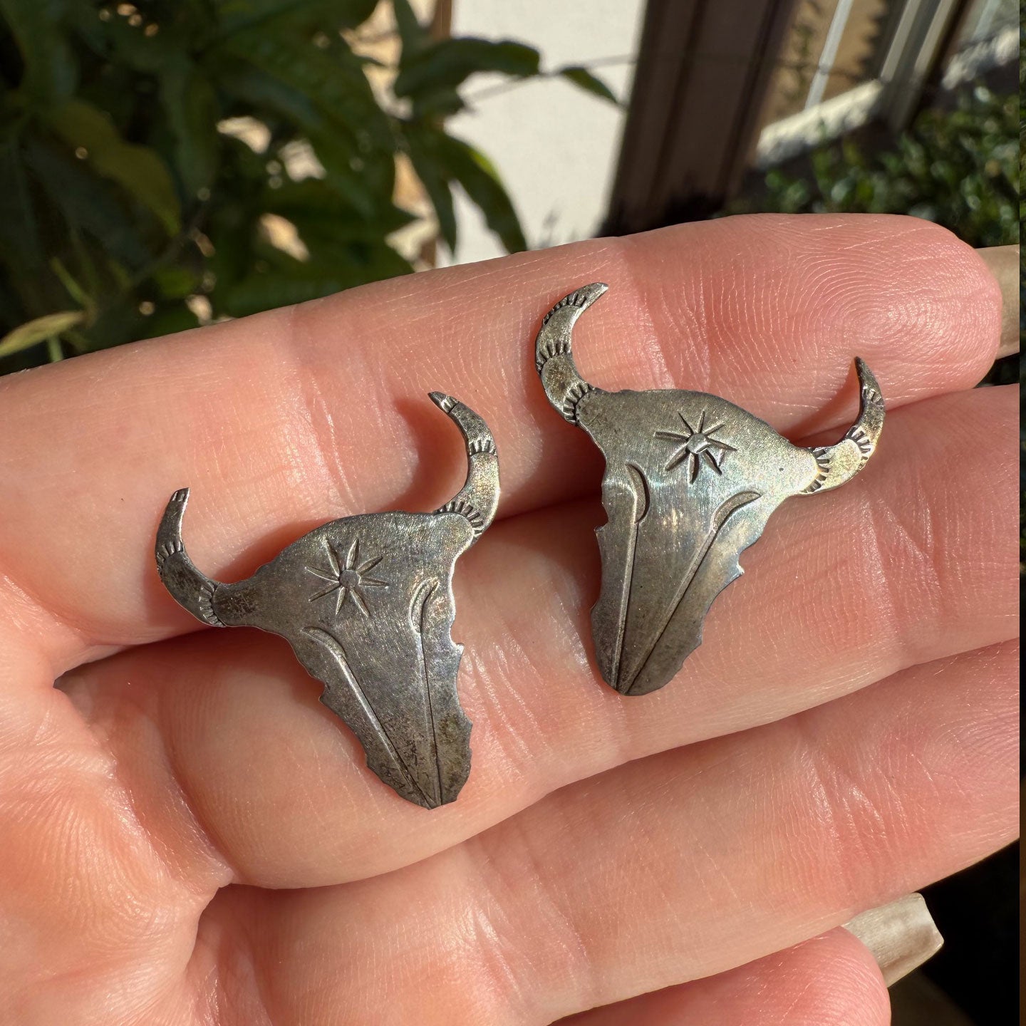 Unsigned Vintage Steer Earrings