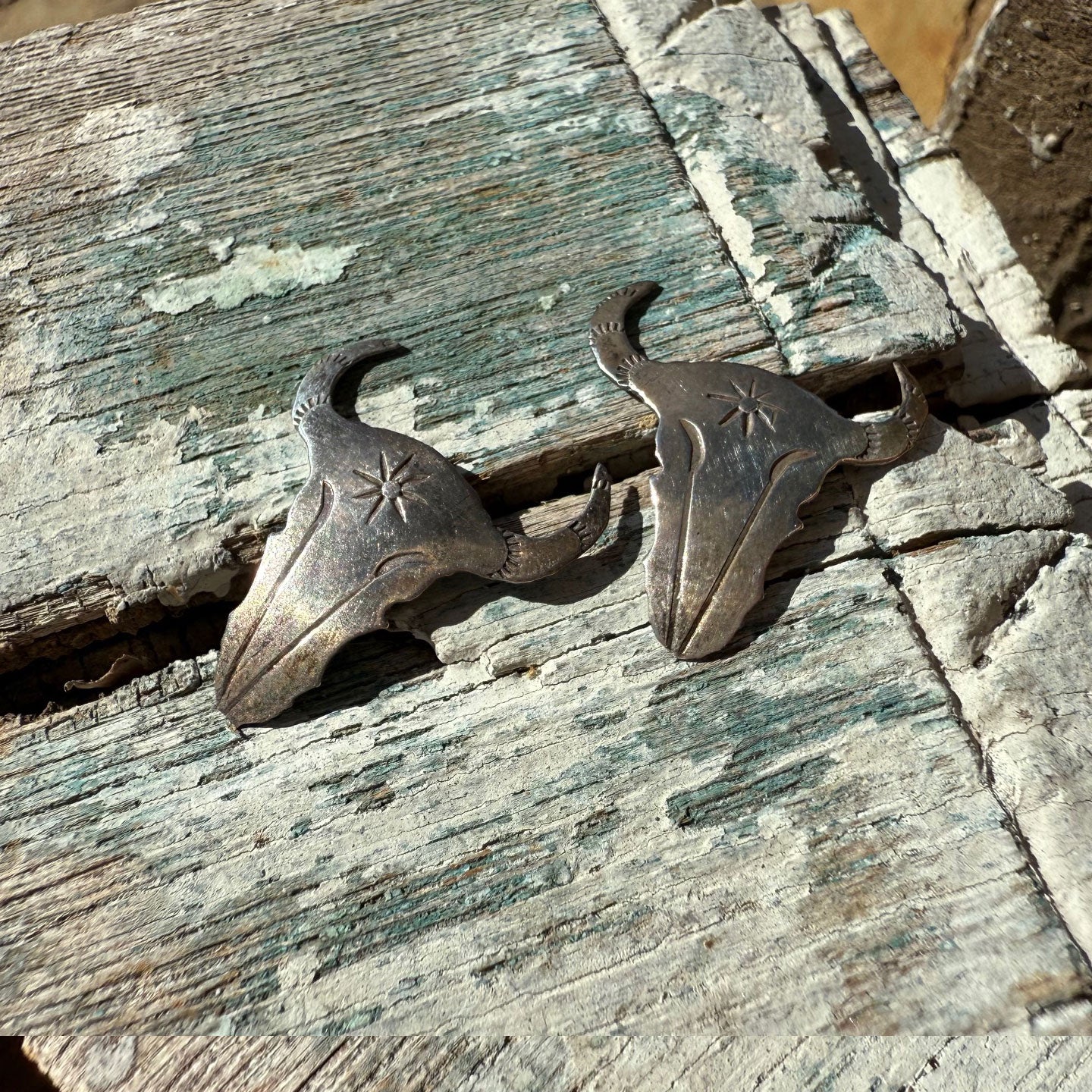 Unsigned Vintage Steer Earrings