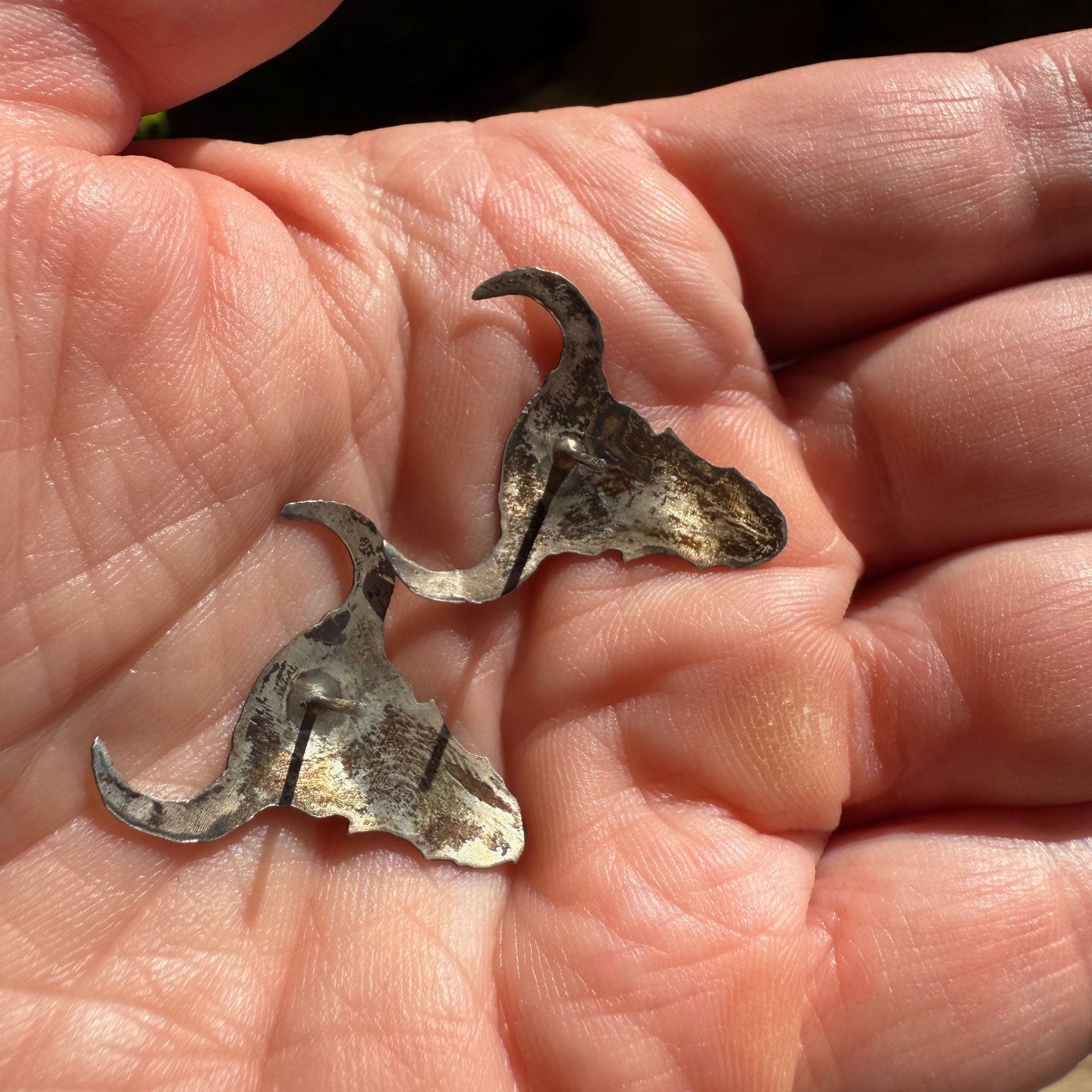 Unsigned Vintage Steer Earrings