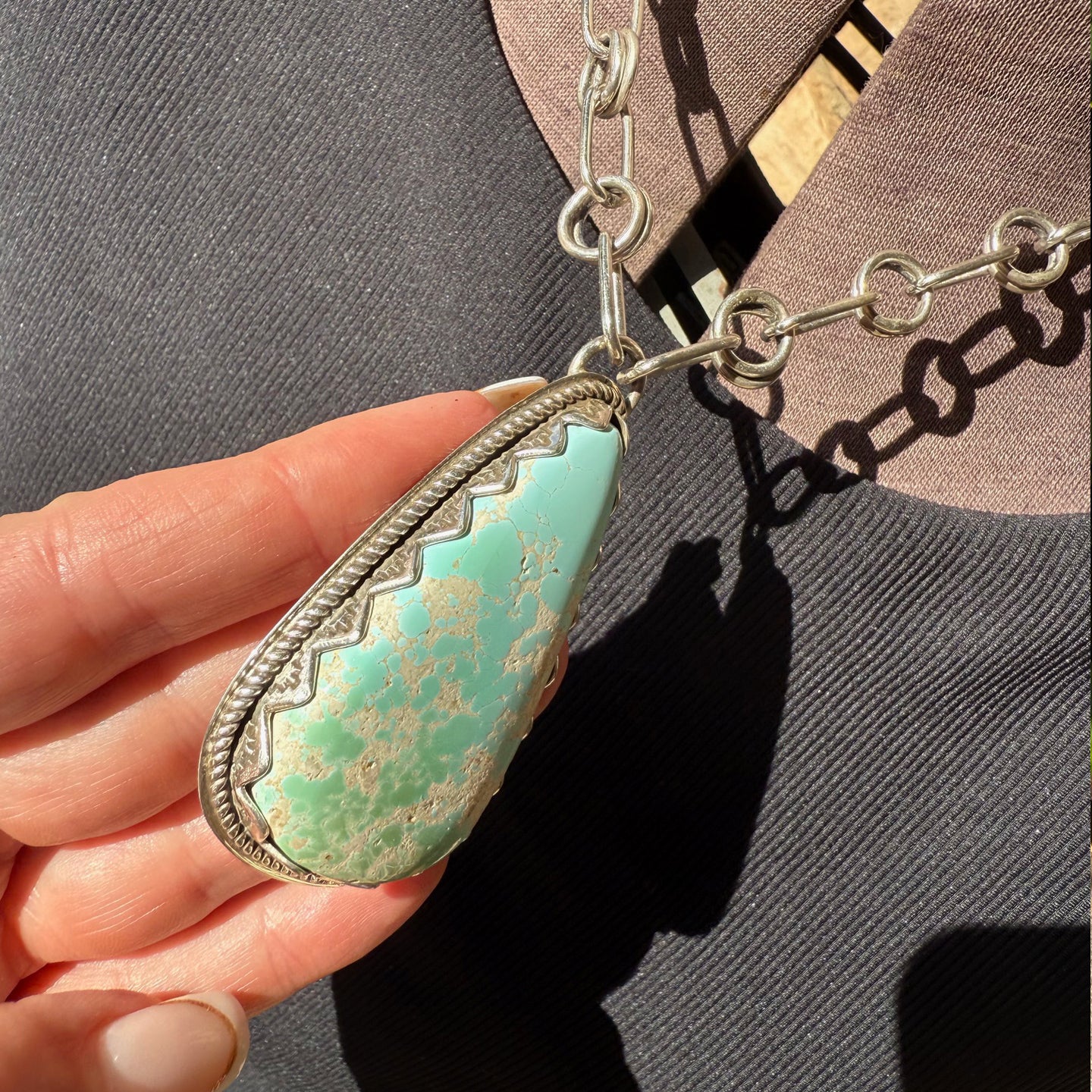 Clarissa and Vernon Hale 'Teardrop' Pale Royston Chunky Choker