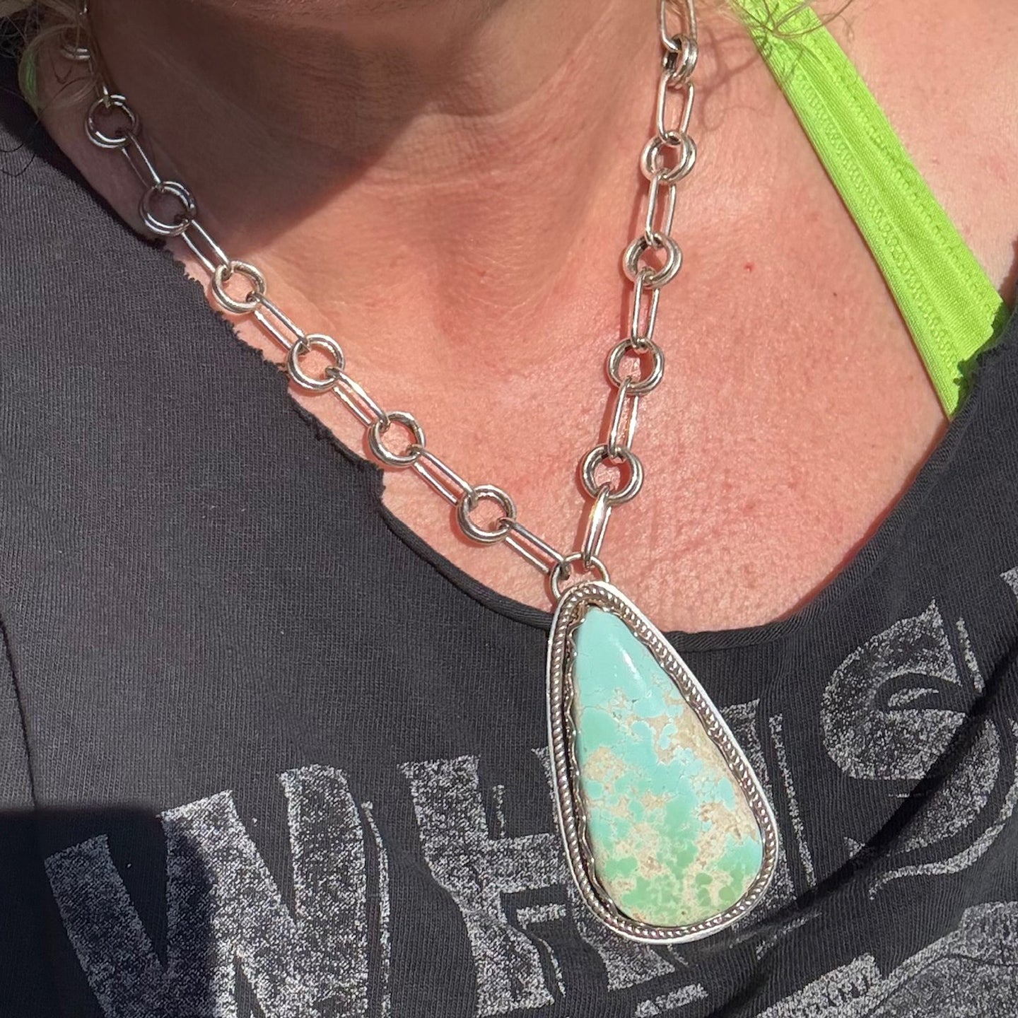 Clarissa and Vernon Hale 'Teardrop' Pale Royston Chunky Choker