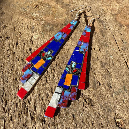 Yellowbird Designs Multistone Flower Vase Earrings