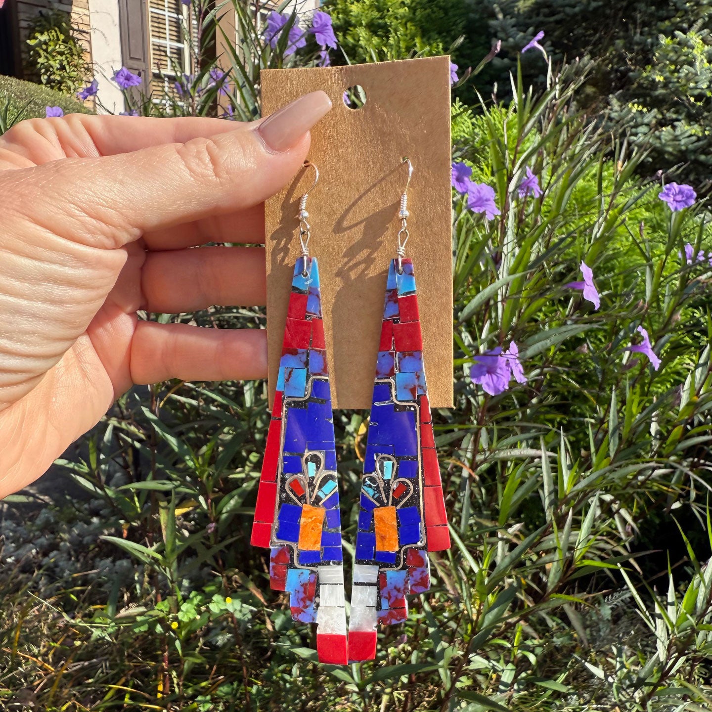 Yellowbird Designs Multistone Flower Vase Earrings